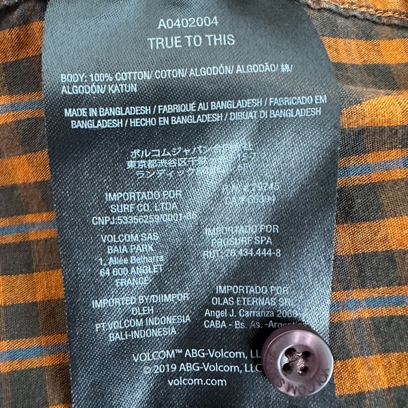 Men’s Small Modern Fit Volcom Casual Button Down Shirt - Picture 6 of 7